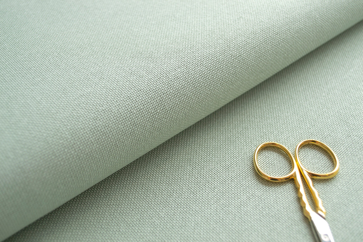Textura de la tela Lugana Evenweave 25 ct de Zweigart para punto de cruz