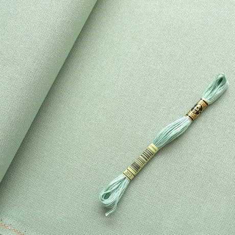 Tela Lugana Evenweave 25 ct Zweigart 618 con hilo DMC para bordado contado
