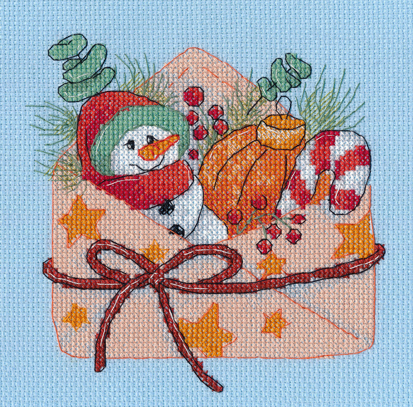 Kit de punto de cruz Oven S1640 – New Year's Envelope () 13x13 cm