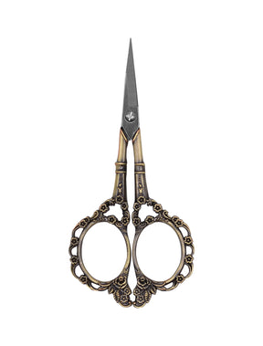 Tijera de bordar decorativa 11 cm oro viejo Cose 857309
