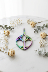Tijera de Bordar 10 cm Acero Inoxidable Morado-Verde - Cose 712035