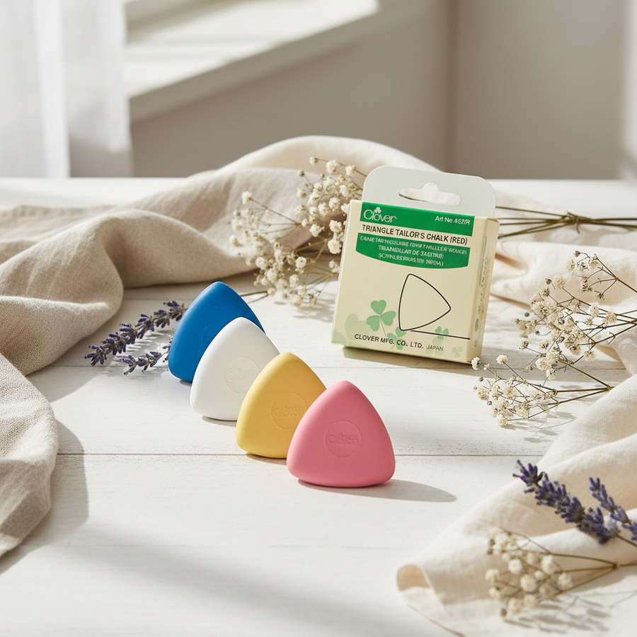 Craie de tailleur triangulaire Clover : précision et polyvalence pour vos projets de couture