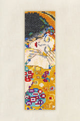 El Beso de Gustav Klimt – Kit Marcapáginas de Punto de Cruz Avanzado DMC BK1999
