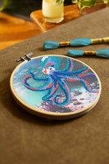 DMC cross stitch kit "Octopus" by Joanna Hateley