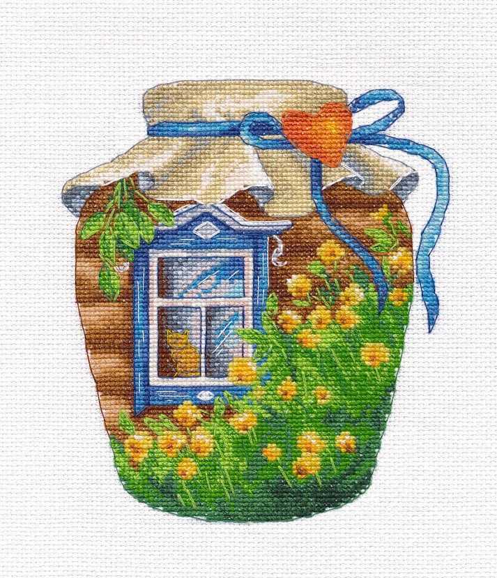 Oven 1657 "Summer in a Jar" Cross Stitch Kit – Lovely Design