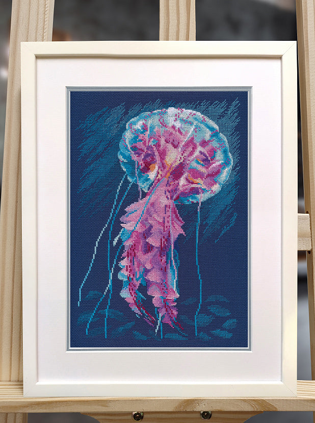 Vista adicional de Kit de punto de cruz Oven S1604 – Jellyfish 20x30 cm