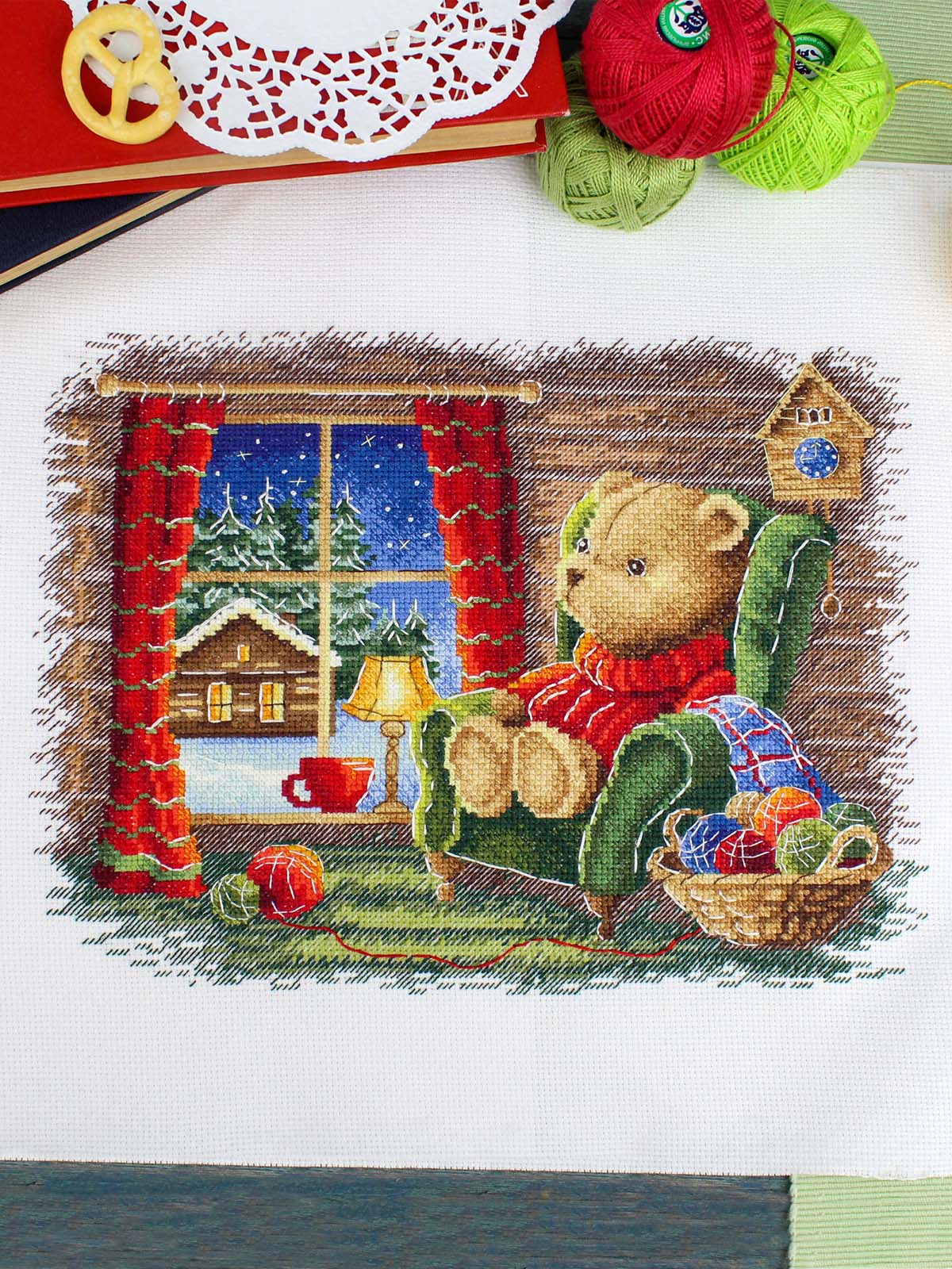 Vista adicional de Kit de punto de cruz MP Studia SNV-925 – Quiet Evening 20x25 cm