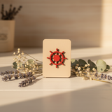 Étui à aiguilles en bois. Gouvernail. KF056/37 Sorcier