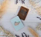 Wooden needle case. Whale. KF056/38 Wizardi