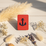 Wooden needle case. Anchor. KF056/39 Wizardi