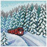 Cross Stitch Kit "Through the Winter Forest" MP Studia SM-988 – Snowy Landscape