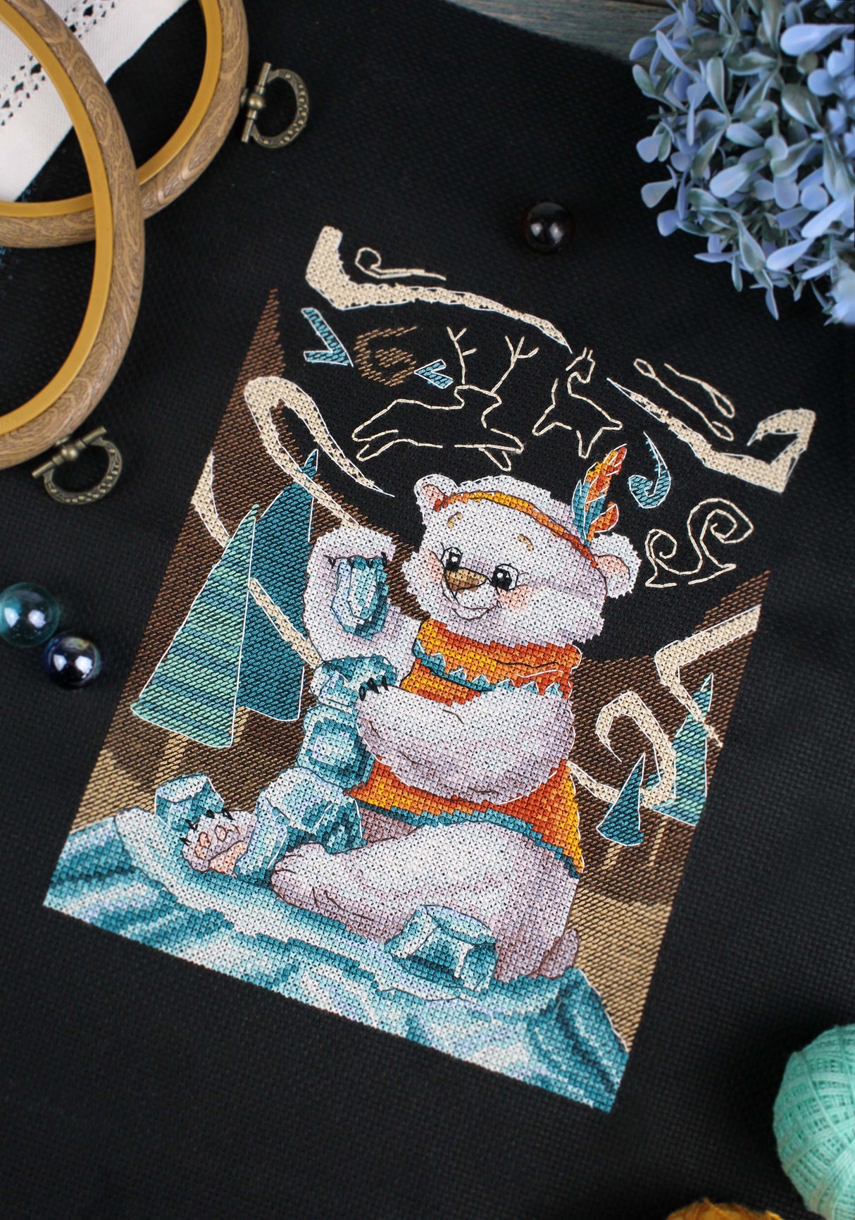 Cross Stitch Kit "Ice Tower" SNV-892 – Sculptor Polar Bear