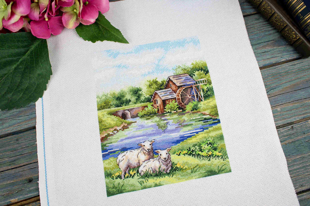 Vieux Moulin – Kit de broderie au point de croix MP Studia SNV-918