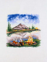 Kit de punto de cruz MP Studia SNV-955 Under the Starry Sky – Bajo el Cielo Estrellado 16x16 cm