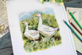 Cross Stitch Kit "Walking Geese" SNV-970