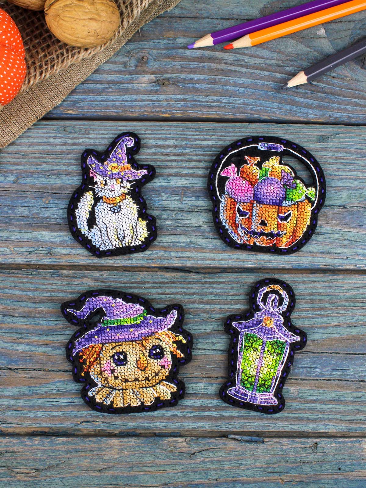 Kit de punto de cruz MP Studia ST-1082 – “Adornos de Halloween”