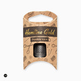Hemline Gold Black Metal Thimble: Comfort and Precision in your Sewing