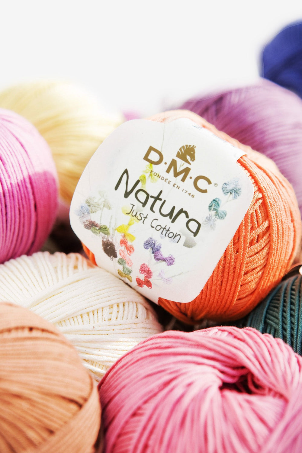 Natura Just Cotton DMC Thread - 100% Cotton, Variety of Colors for Your Summer Creations