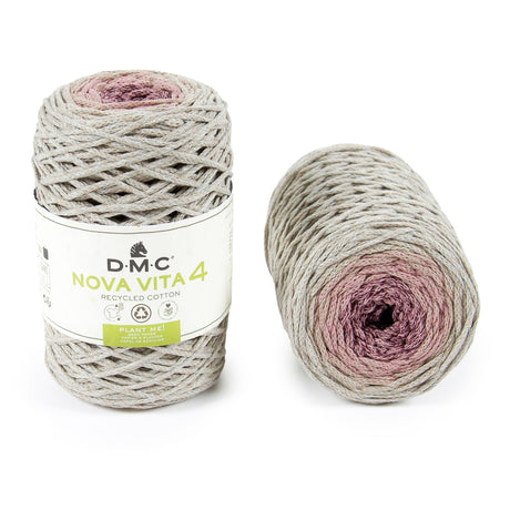 DMC Nova Vita 4 Multicolor - Recycled Cotton Yarn for Knitting and Macramé