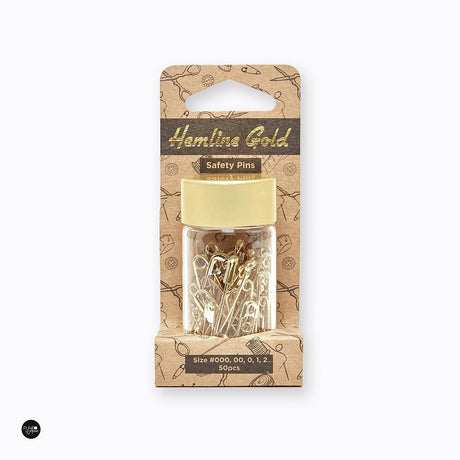 Pack d'épingles à nourrice assorties Hemline Gold : polyvalence et qualité dans une bouteille