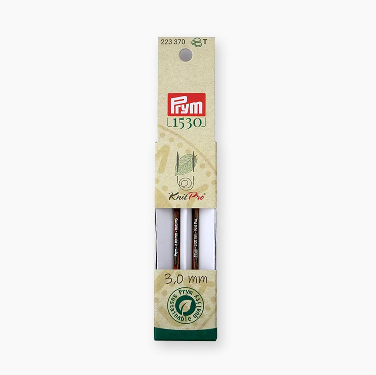 Prym Natural Short Tricot Needle Tips - Sustainability and Convenience in One Package