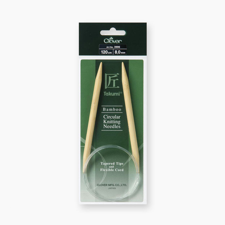 Takumi Clover Rundstricknadeln aus Bambus – 120 cm für perfektes Stricken