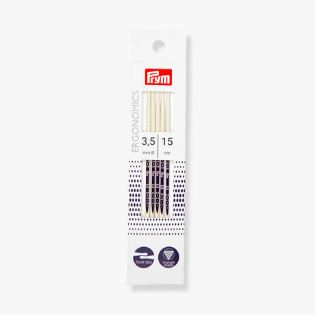 Prym Ergonomic Double Pointed Needles 15cm for Comfortable Knitting in the Round