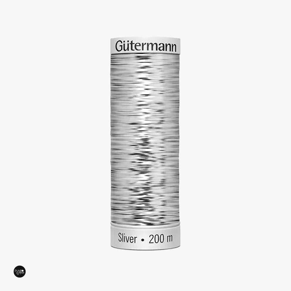 Silver 200 m - Gütermann Metallic Effect Thread