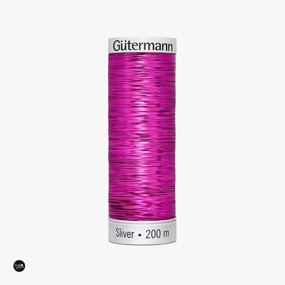 Silver 200 m - Gütermann Metallic Effect Thread