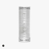 Silver 200 m - Gütermann Metallic Effect Thread