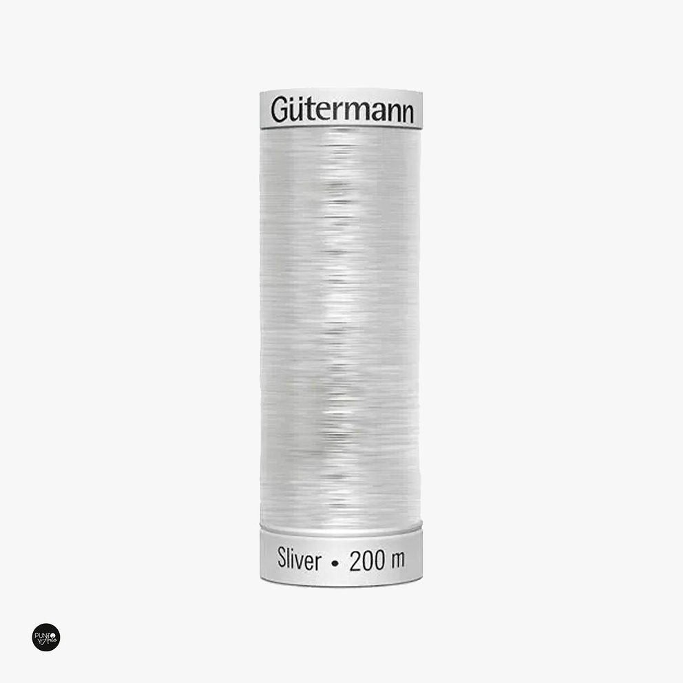 Silver 200 m - Metallischer Effekt-Faden von Gütermann