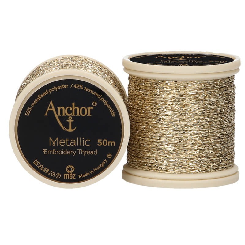 Anchor Metallic: Glänzender Faden für Stickereien und leuchtende Stoffe