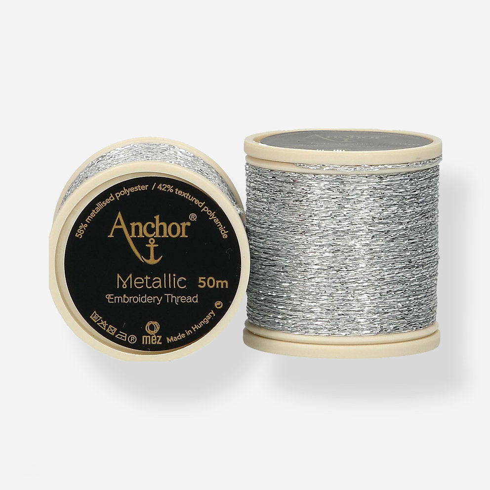 Anchor Metallic: Glänzender Faden für Stickereien und leuchtende Stoffe