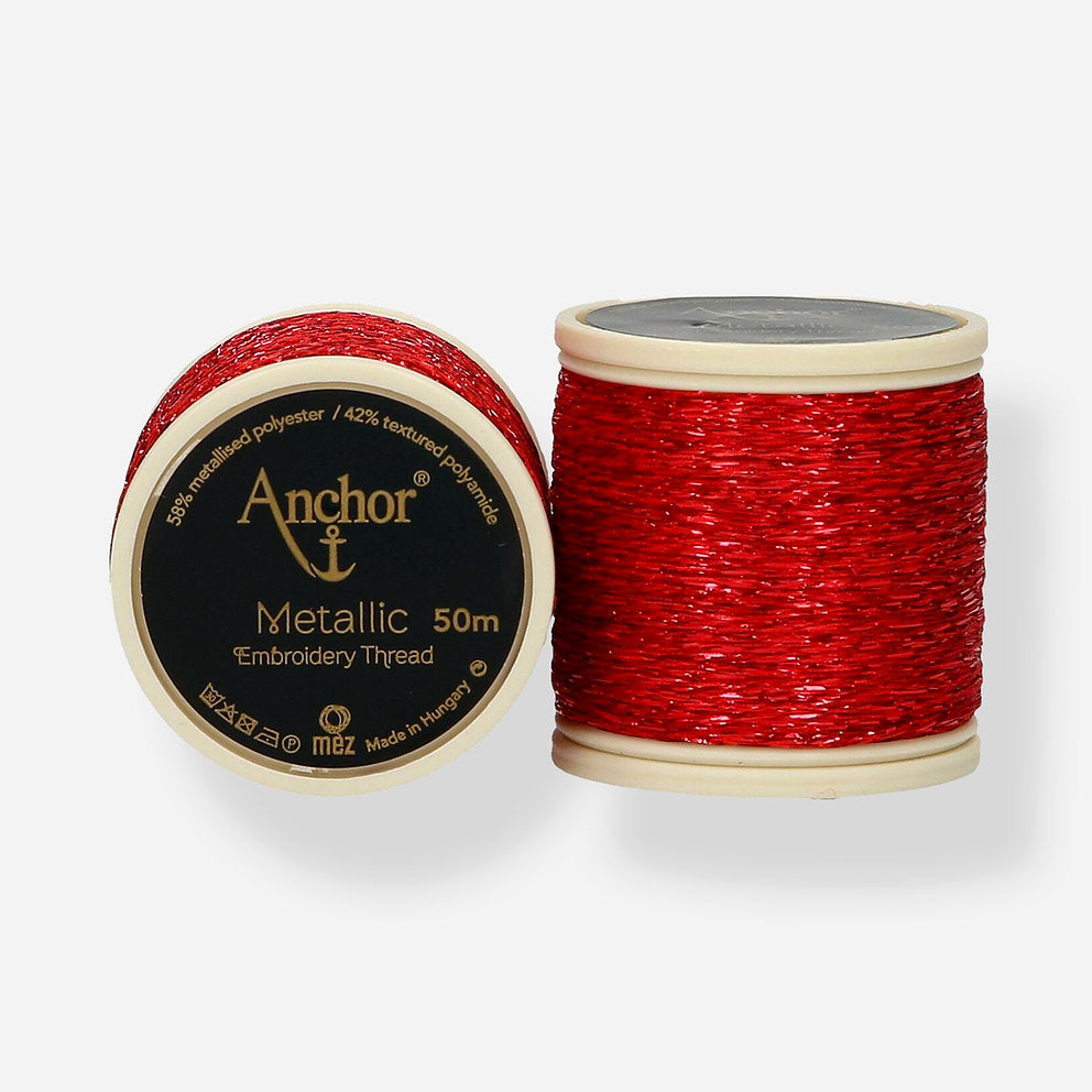 Anchor Metallic: Glänzender Faden für Stickereien und leuchtende Stoffe