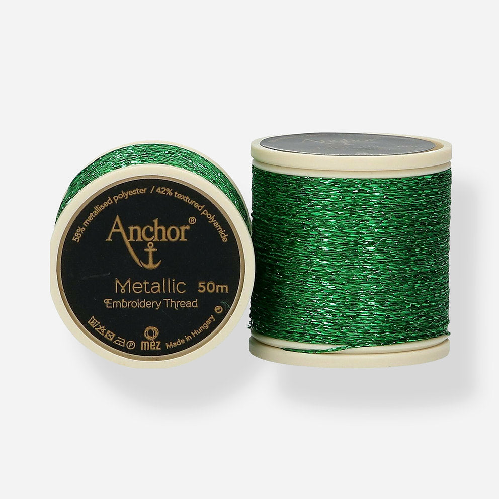 Anchor Metallic: Glänzender Faden für Stickereien und leuchtende Stoffe