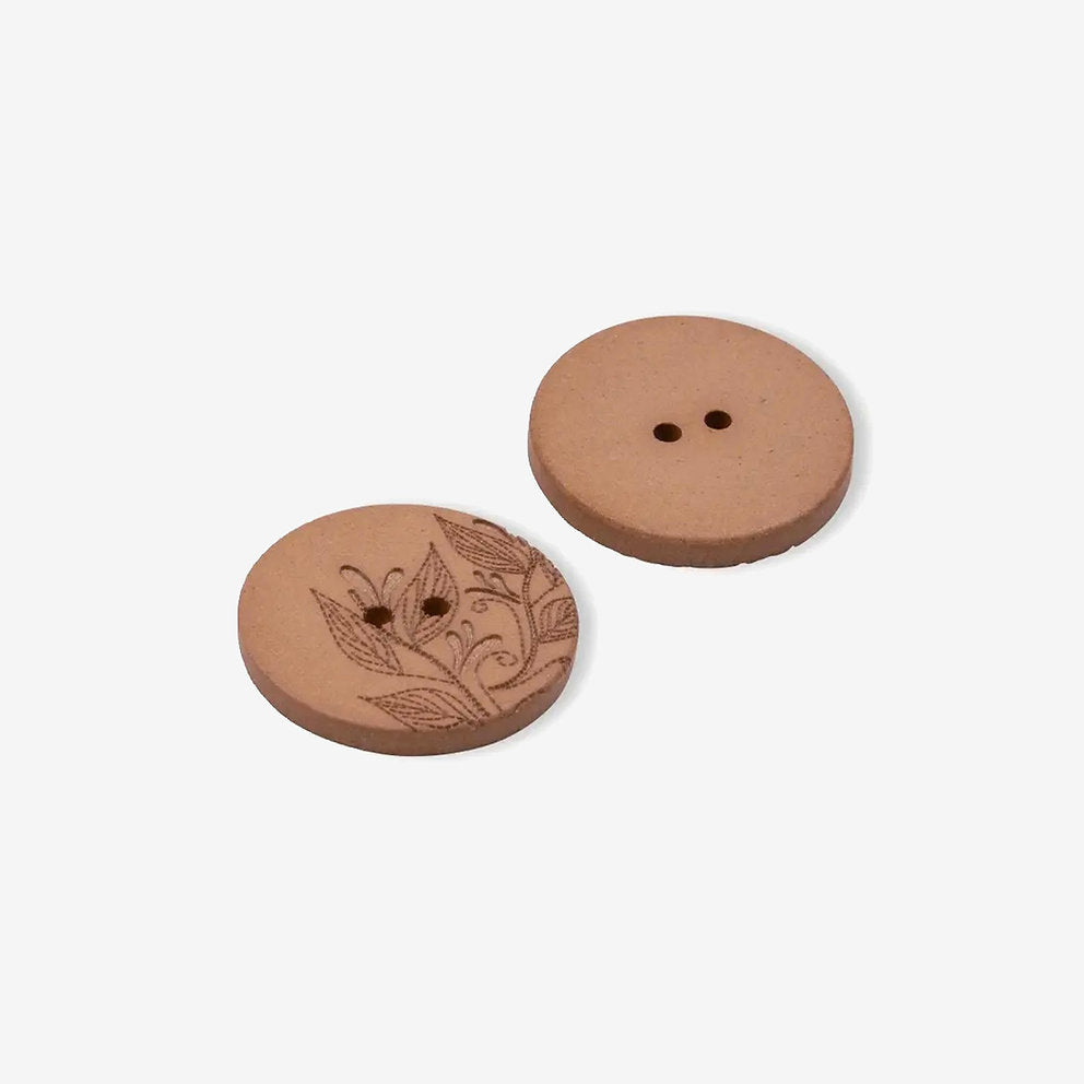 Botones de Cáñamo Reciclado 28 mm Color Marrón Claro Prym 318982 - accesorio Prym para cierres y accesorios de prendas