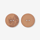 Prym Recycled Hemp Buttons - 28 mm - Light Brown Color - Sustainability and Style