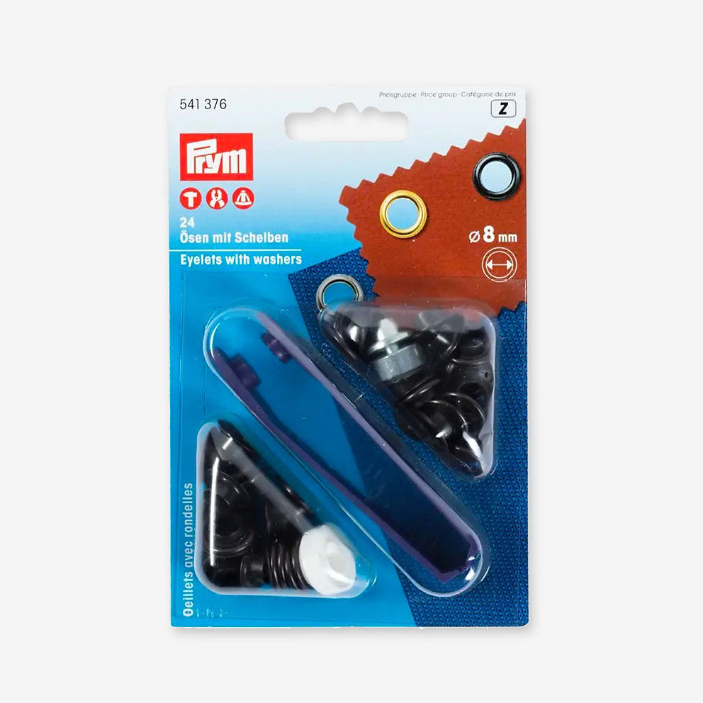 Kit de Ojetes con Arandela 8 mm Prym 541362 - accesorio Prym para cierres y accesorios de prendas