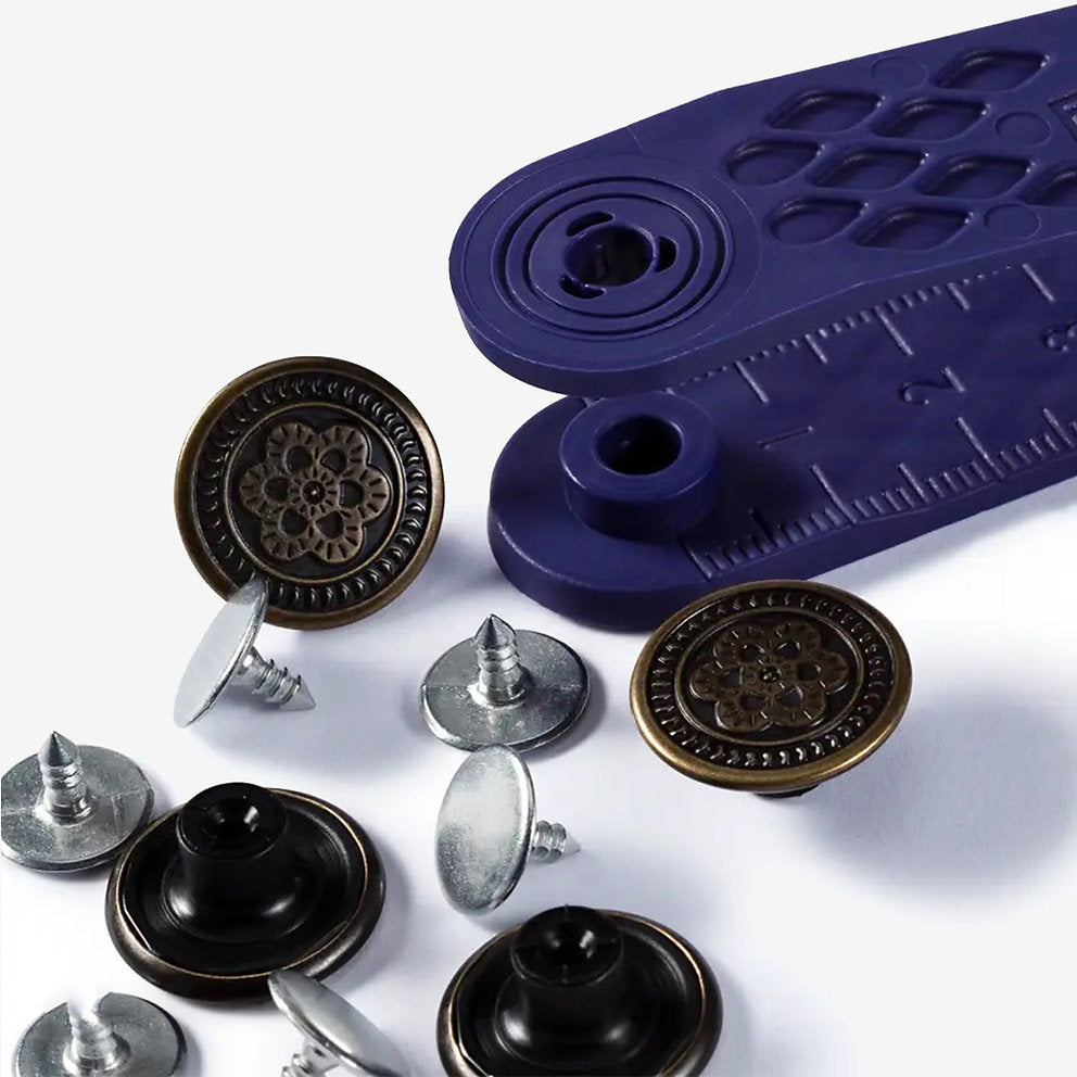 Botones de Jeans sin Coser 17 mm de Prym: Estilo y Durabilidad para tus Prendas de Mezclilla