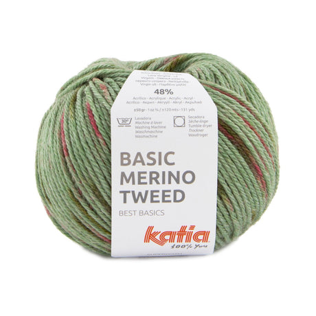 Katia Basic Merino Tweed - Soft Wool for Knitting Autumn and Winter Garments