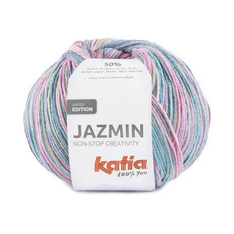 Katia JAZMIN in Pastel Colors - Limited Edition Wool with Soft Touch and Multicolor Print