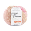 Lana Merino Baby Aquarelle degradé de 3 colores para bebé de Katia - Suave, Duradera y Amigable con el Medio Ambiente