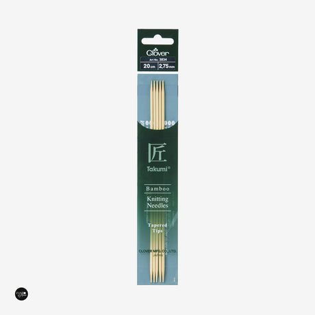 Takumi Bamboo Double Pointed Knitting Needles 20cm Clover | Quality and Comfort
